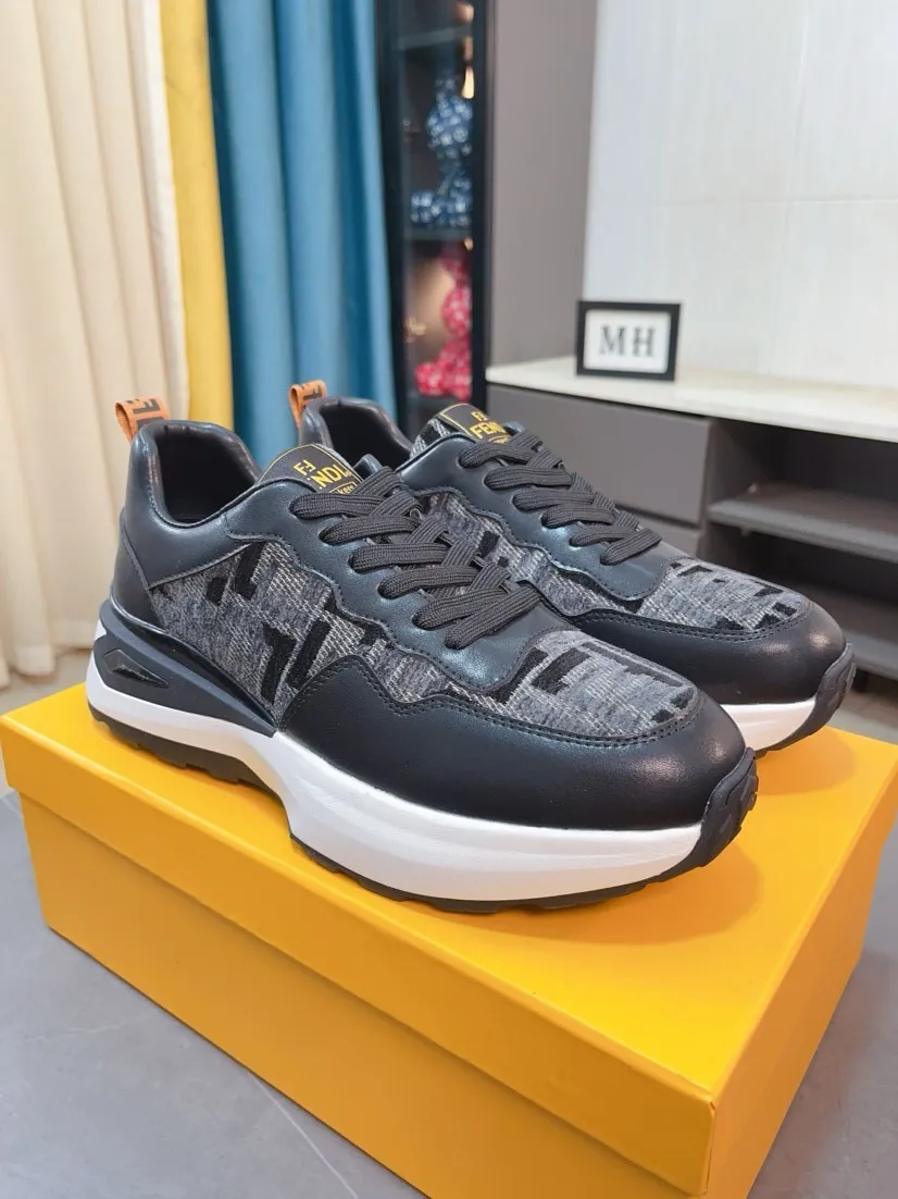 Factory price 458🌹🌹[fendi] Fendi classic and comfortable men, this complex sneaker is made of soft calfskin➕genuine leather lining➕original ultra-light rubber material rough outsole. This unique light and thin style is suitable for the casual and exquisite sensibility of this season. It is comfortable and natural on the feet. It is an everyday style for casual travel in autumn and winter! 38/44